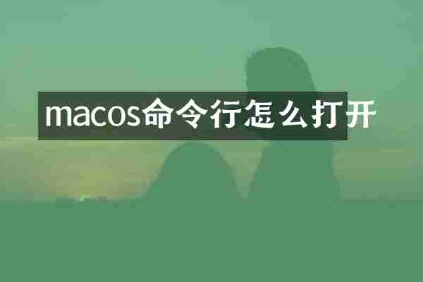 macos命令行怎么打开