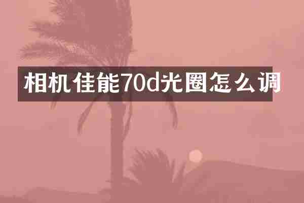 相机佳能70d光圈怎么调