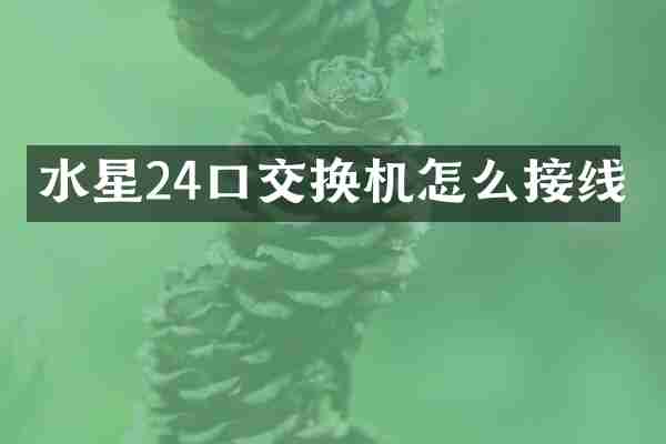 水星24口交换机怎么接线