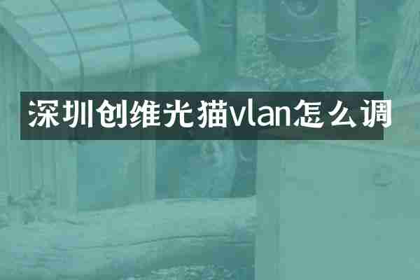深圳创维光猫vlan怎么调