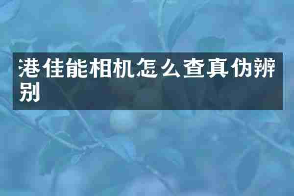 港佳能相机怎么查真伪辨别