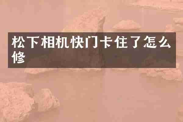 松下相机快门卡住了怎么修