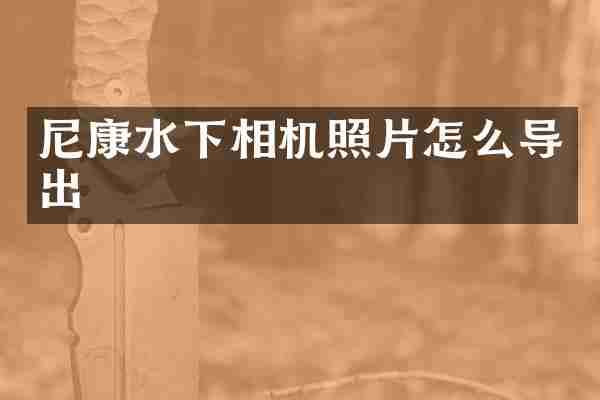 尼康水下相机照片怎么导出