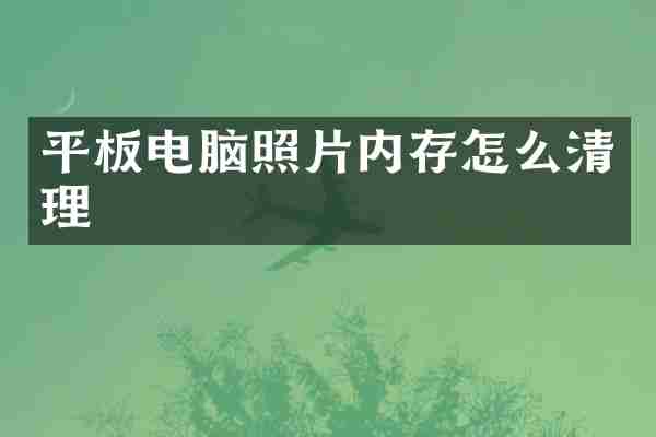 平板电脑照片内存怎么清理