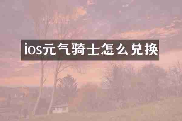 ios元气骑士怎么兑换