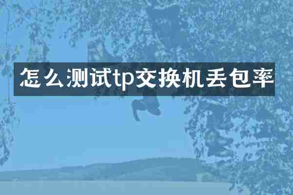 怎么测试tp交换机丢包率