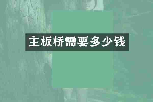 主板桥需要多少钱