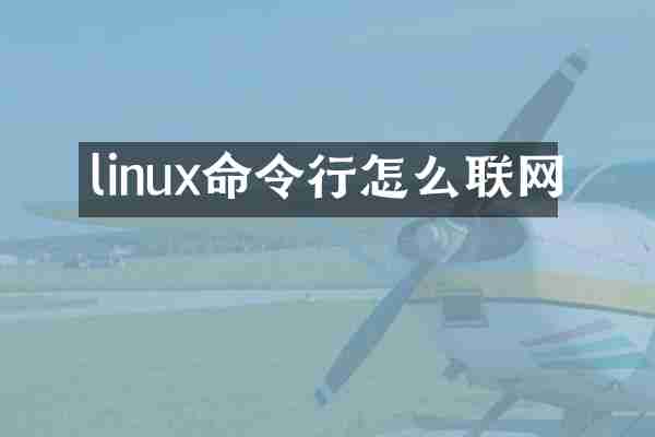 linux命令行怎么联网