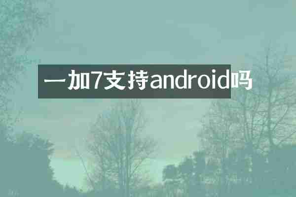 一加7支持android吗