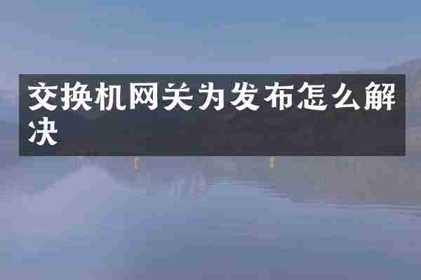 交换机网关为发布怎么解决