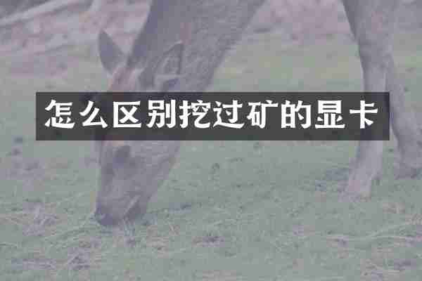 怎么区别挖过矿的显卡