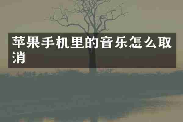 苹果手机里的音乐怎么取消