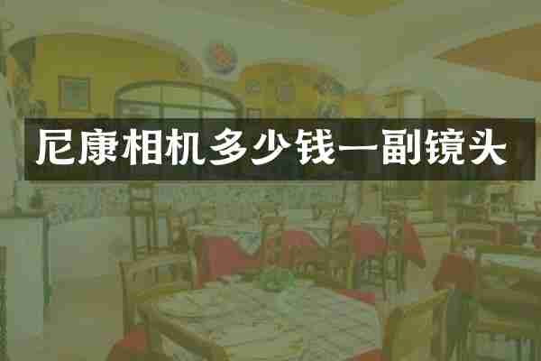 尼康相机多少钱一副镜头