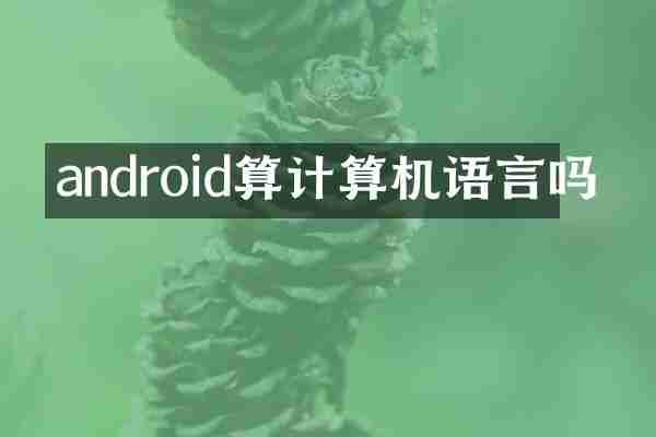 android算计算机语言吗