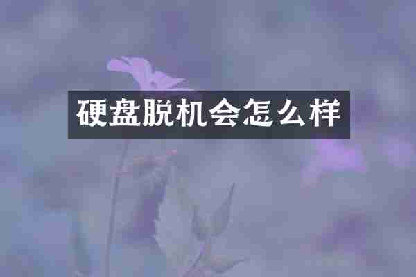硬盘脱机会怎么样