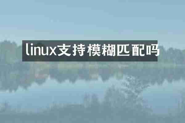 linux支持模糊匹配吗