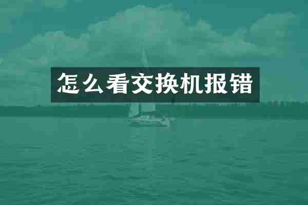 怎么看交换机报错