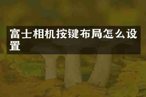 富士相机按键布局怎么设置