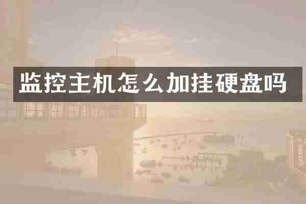 监控主机怎么加挂硬盘吗