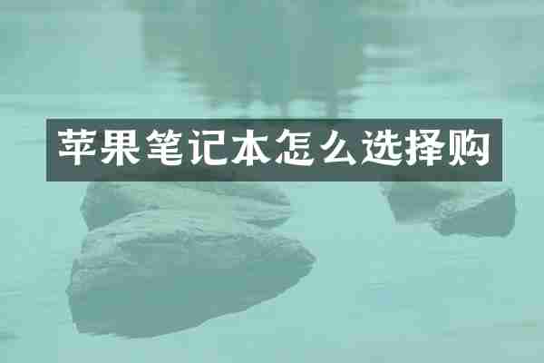 苹果笔记本怎么选择购