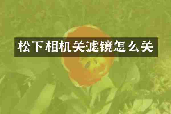 相机关滤镜怎么关