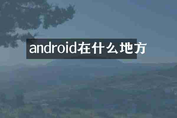 android在什么地方