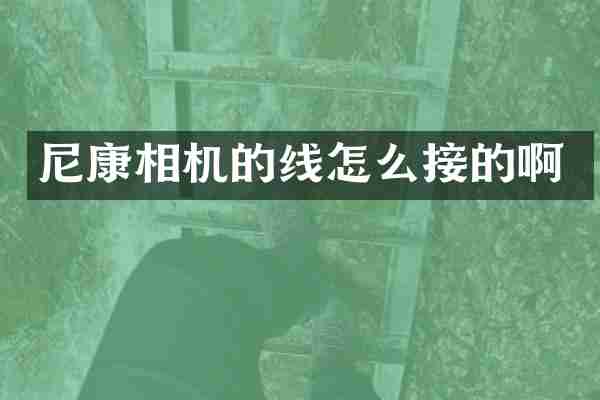 尼康相机的线怎么接的啊