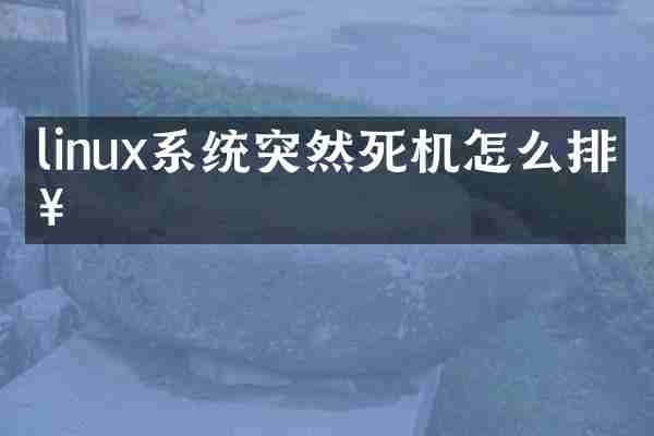 linux系统突然死机怎么排查