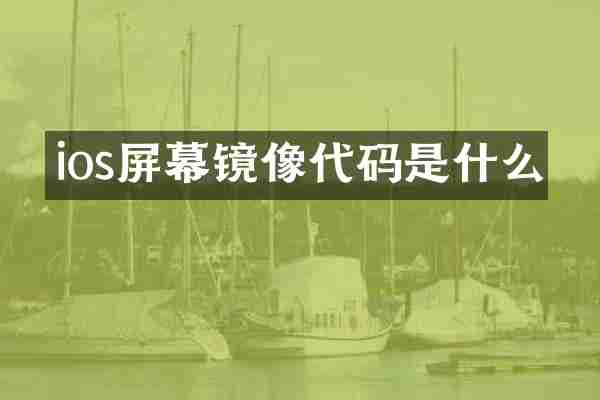 ios屏幕镜像代码是什么