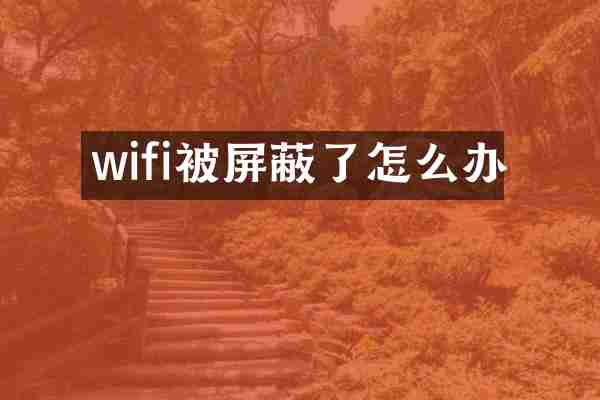 wifi被屏蔽了怎么办