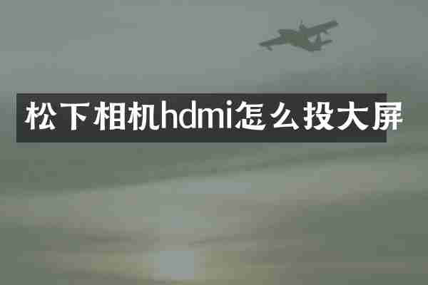 松下相机hdmi怎么投大屏