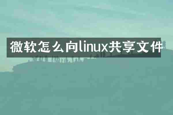 微软怎么向linux共享文件