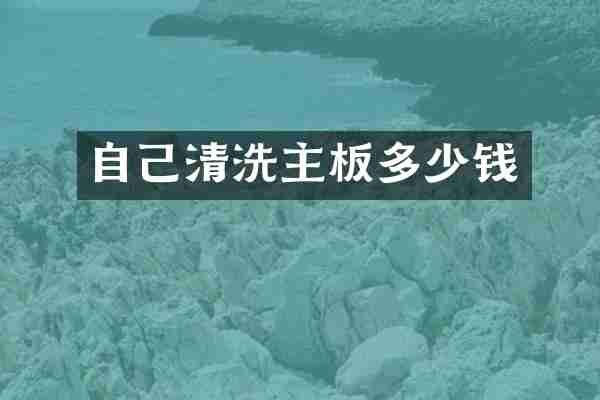 自己清洗主板多少钱