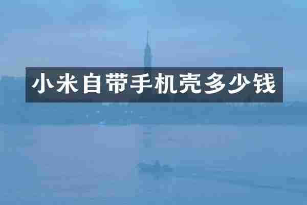 小米自带手机壳多少钱