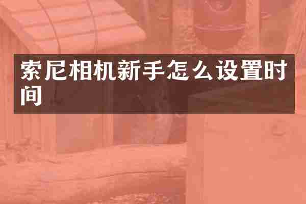索尼相机新手怎么设置时间