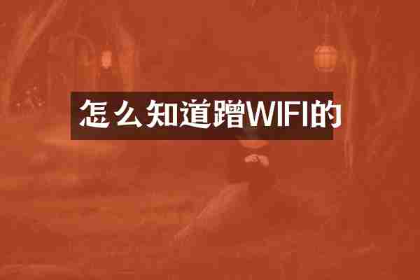 怎么知道蹭WIFI的