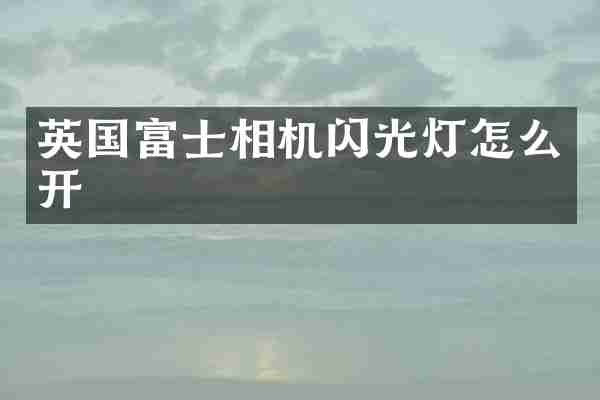 英国富士相机闪光灯怎么开