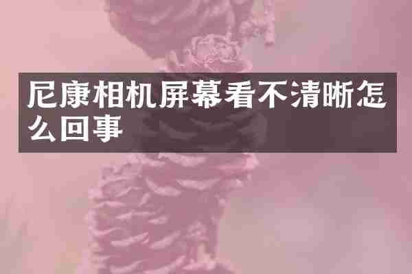 尼康相机屏幕看不清晰怎么回事