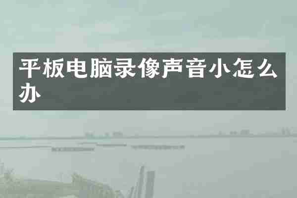 平板电脑录像声音小怎么办
