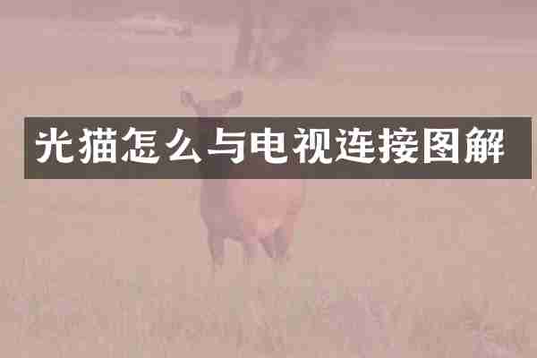 光猫怎么与电视连接图解