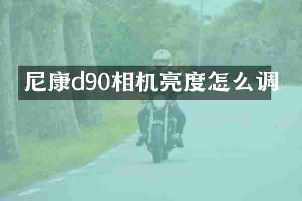 尼康d90相机亮度怎么调