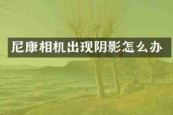 尼康相机出现阴影怎么办