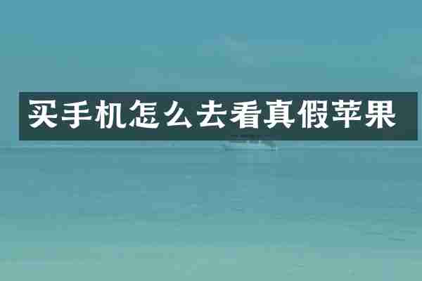 买手机怎么去看真假苹果