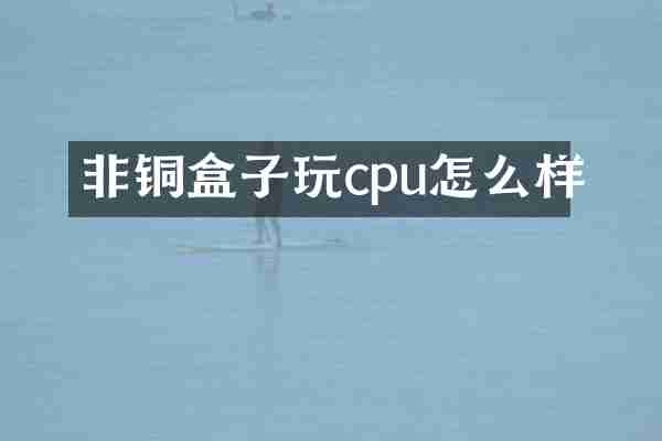 非铜盒子玩cpu怎么样