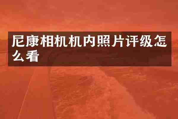 尼康相机机内照片评级怎么看