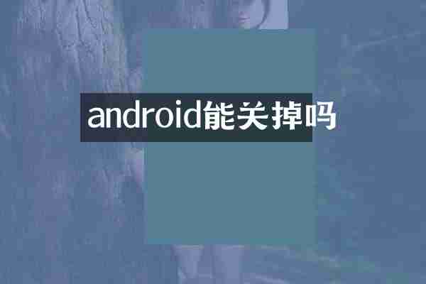 android能关掉吗