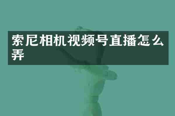 相机视频号直播怎么弄