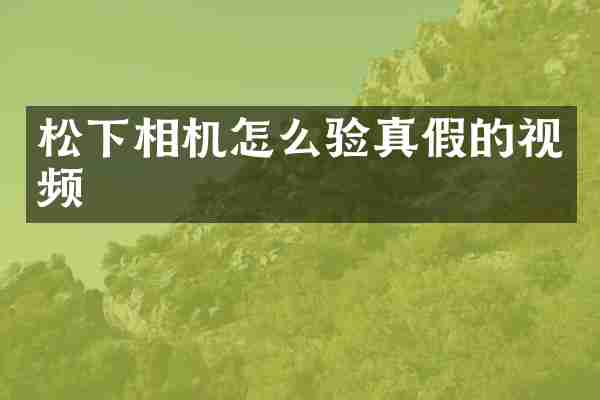 相机怎么验真假的视频