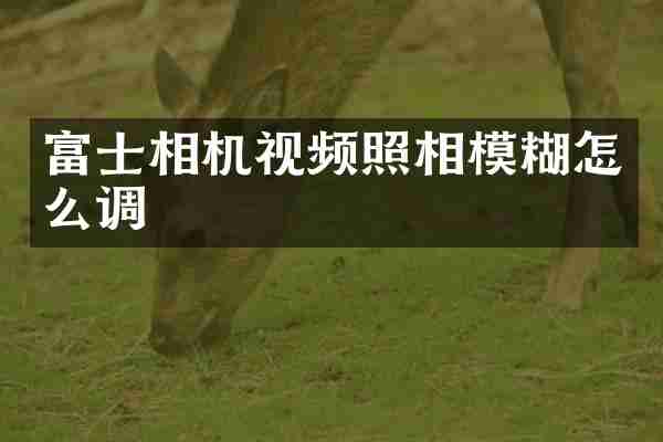 富士相机视频照相模糊怎么调