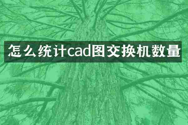 怎么统计cad图交换机数量